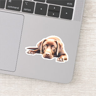 Cute Chocolate Lab Sticker