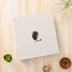 Cute Chocolate Labrador Dog – Bailey Pet Gift 3 Ring Binder