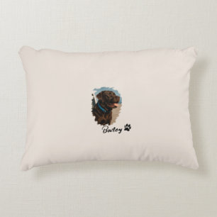 Cute Chocolate Labrador Dog – Bailey Pet Gift Accent Pillow