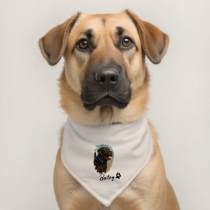 Cute Chocolate Labrador Dog – Bailey Pet Gift Bandana Collar