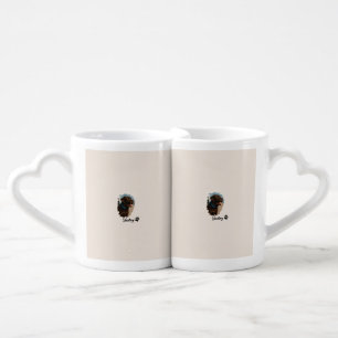 Cute Chocolate Labrador Dog – Bailey   Pet Gift Coffee Mug Set