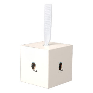 Cute Chocolate Labrador Dog – Bailey   Pet Gift Cube Ornament