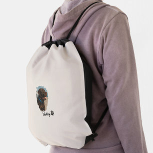 Cute Chocolate Labrador Dog – Bailey Pet Gift Drawstring Bag