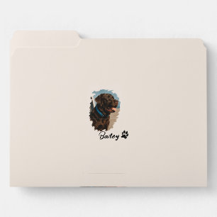 Cute Chocolate Labrador Dog – Bailey Pet Gift File Folder