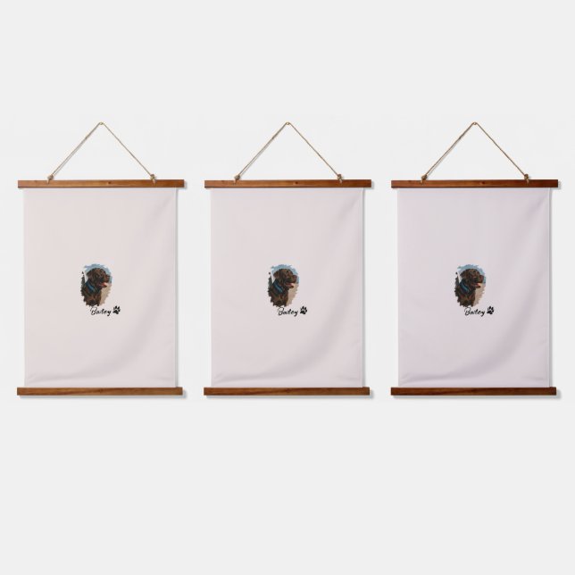 Cute Chocolate Labrador Dog – Bailey | Pet Gift Hanging Tapestry (Triple)