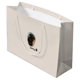 Cute Chocolate Labrador Dog – Bailey Pet Gift Large Gift Bag