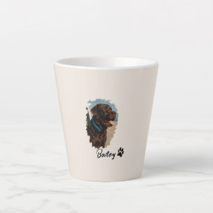 Cute Chocolate Labrador Dog – Bailey Pet Gift Latte Mug
