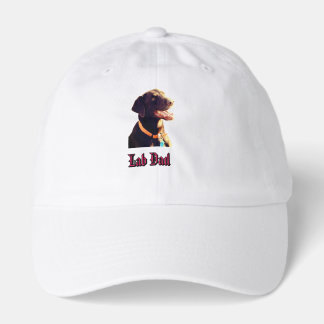 Cute Chocolate Labrador Retriever Dog Portrait Hat