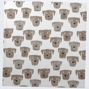 Cute Chocolate Labrador Retriever Dog Watercolor Cloth Napkin