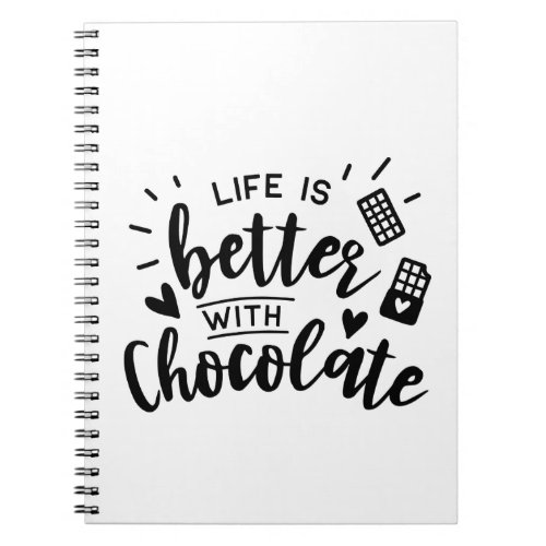 Cute Chocolate Lover Chocoholic Foodie Diet Cook Notebook