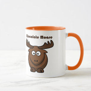 Cute Chocolate Moose, Funny Dessert Pun Cartoon Mug