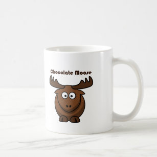 Cute Chocolate Moose Funny Joke Cartoon Pun Coffee Mug
