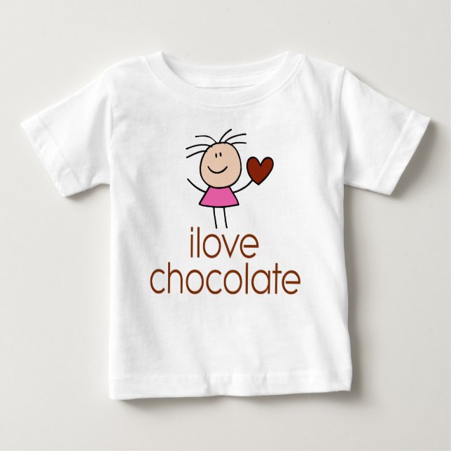 Cute Chocolate Stick Girl Baby Tee (Front)