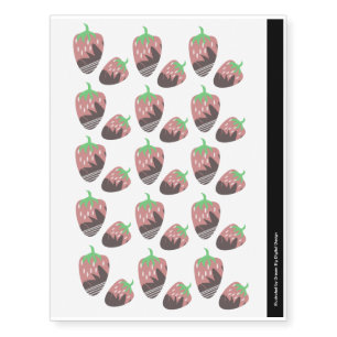 Cute Chocolate Strawberries Temporary Tattoos