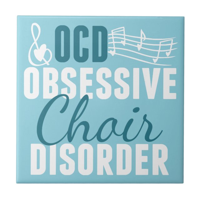 Cute Choir Obsessed Ceramic Tile (Front)