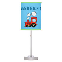Cute choo choo train boys nursery room table lamp