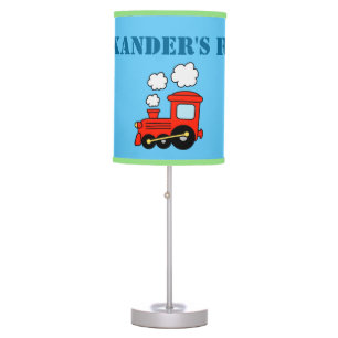 Cute choo choo train boys nursery room table lamp