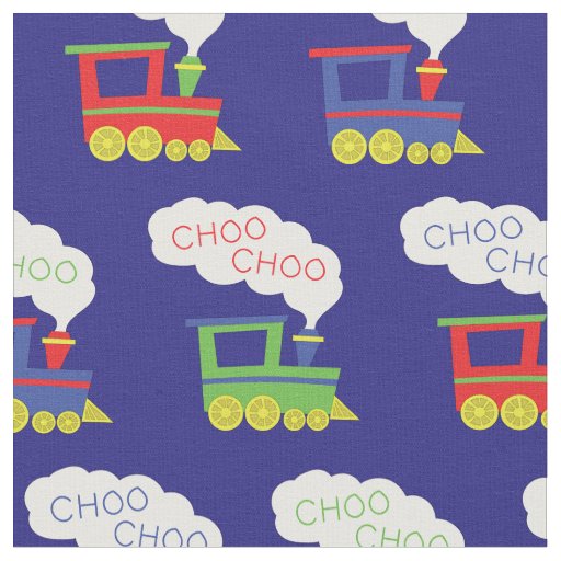 Cute Choo Choo Trains Kids Room Decor Fabric