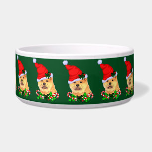 Cute Chow Chow Christmas Bowl