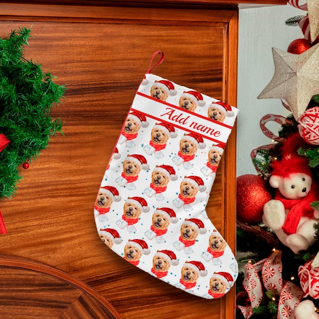 Cute Chow Chow Dog Christmas Pattern Small Christmas Stocking (Creator Uploaded)