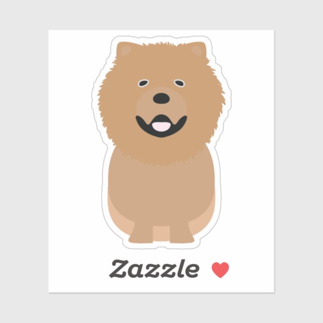 Cute Chow Chow Dog Puppy Pup Kiss Cut Vinyl Sticker (Sheet)