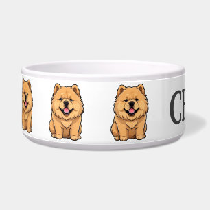 Cute Chow Chow Puppy Personalize Bowl