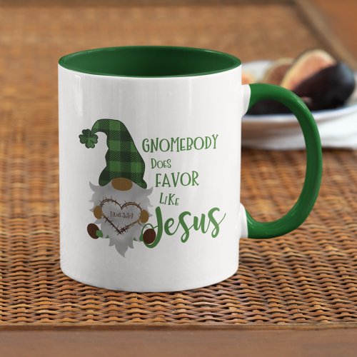 Cute Christian Gnome St Patricks Day Green Combo Mug