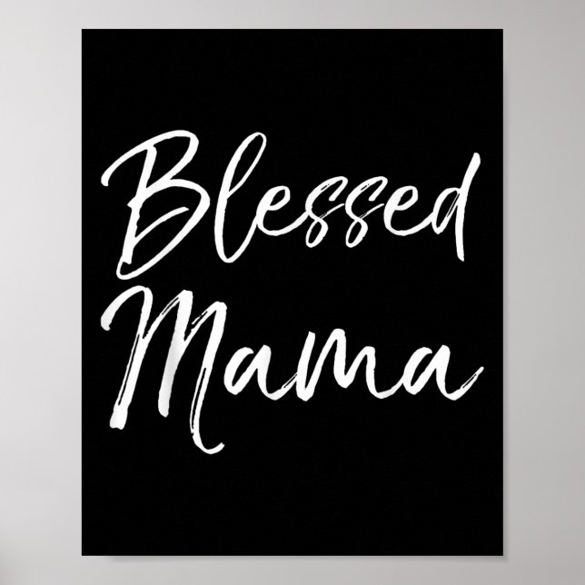 Cute Christian Mom Mother's Day Gift From Kids Ble Poster (Front)