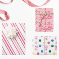 Pink christmas wrapping paper