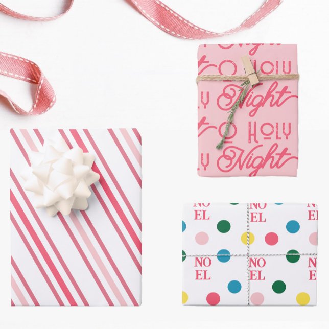 Cute Christian Pink Christmas  Wrapping Paper Sheets (Creator Uploaded)