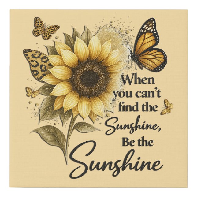 Cute Christian Simply Blessed Faux Canvas Print (Front)