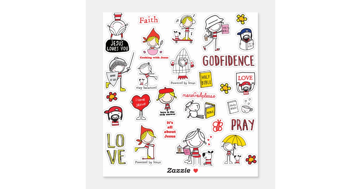 Fearless Faith Sticker Sheets, Christian Planner Stickers