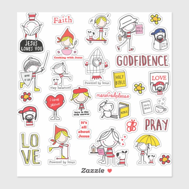 Cute Christian Stickers (Sheet)