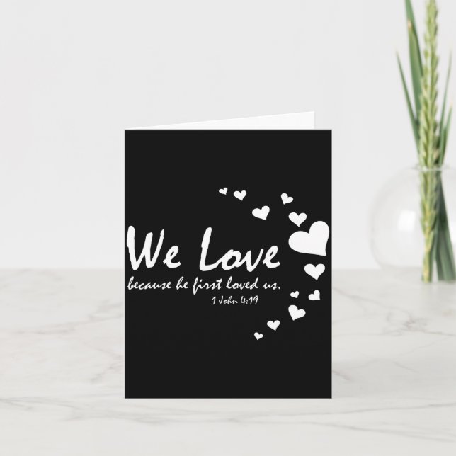 Cute Christian Valentines Day Women Bible Verse He Card (Front)