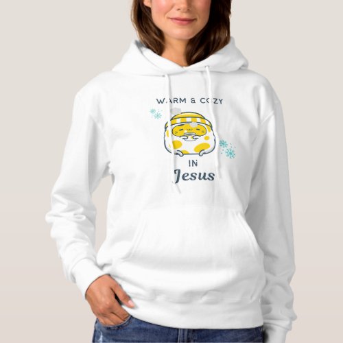 Cute Christian Warm  Cozy in Jesus with Kitty Hoodie