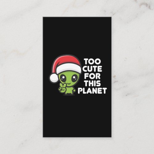 Cute Christmas Alien Extraterrestrial Humor Business Card