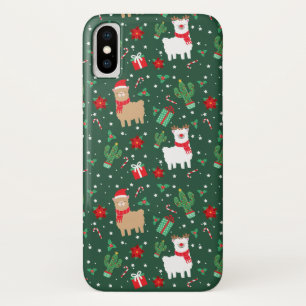Cute Christmas Alpaca iPhone X Case