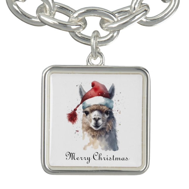 Cute Christmas Alpaca, custom Bracelet (Design)