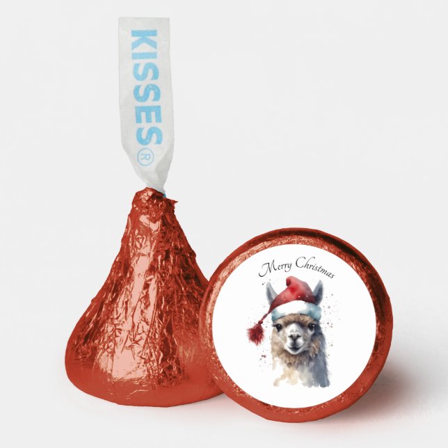 Cute Christmas Alpaca, custom Hershey®'s Kisses® (Front)