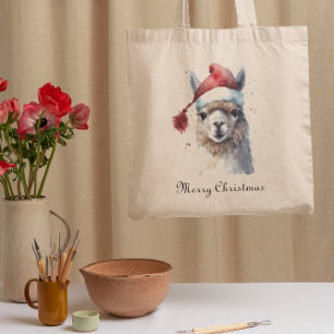 Cute Christmas Alpaca, custom Tote Bag