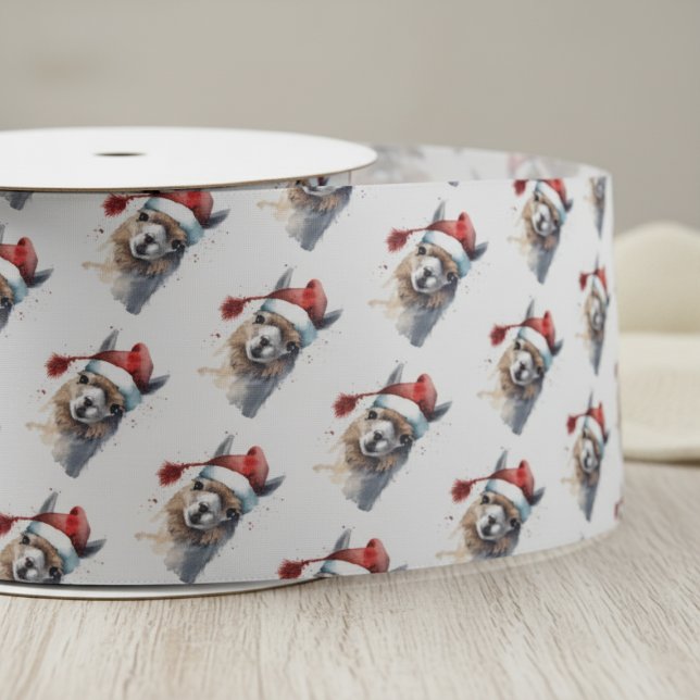 Cute Christmas Alpaca Satin Ribbon (Creator Uploaded)