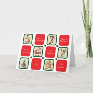 Cute Christmas and Holiday Wishes in Squares 
