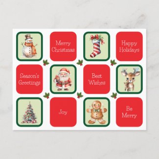 Cute Christmas and Holiday Wishes in Squares 