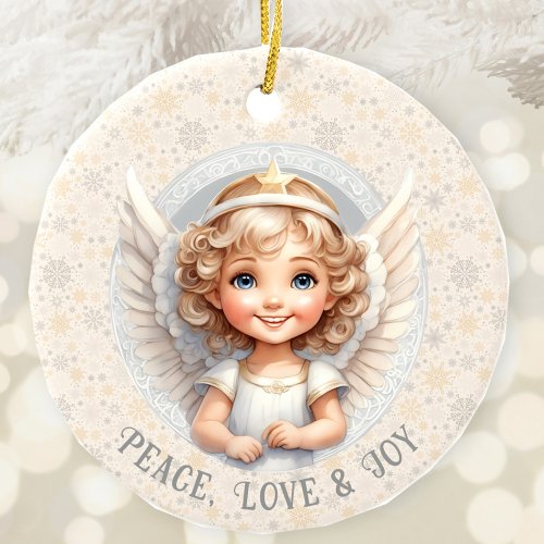 Cute Christmas Angel Ceramic Ornament 