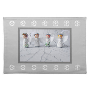 Cute Christmas Angels Cloth Placemat