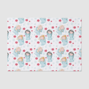 Cute Christmas Angels Tissue Paper