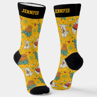 Cute Christmas Animal Pattern Xmas Winter Holiday Socks