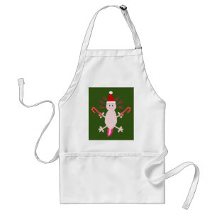 Cute Christmas Axolotl Adult Apron