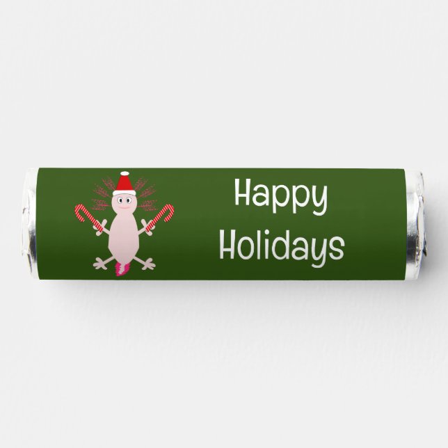 Cute Christmas Axolotl Custom Breath Savers® Mints (Front)