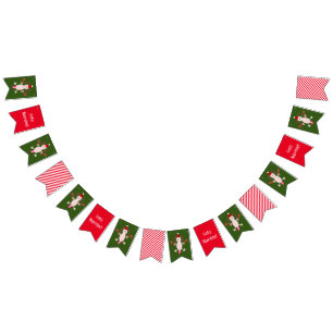 Cute Christmas Axolotl Custom Bunting Flags